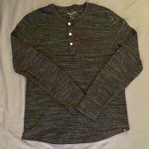 American Eagle Outfitters Dark black Long Sleeve Henley